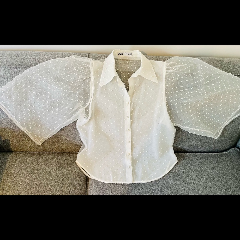 Zara white blouse